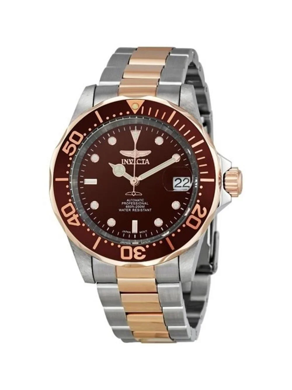 NWT Invicta Pro Diver Automatic Brown Sunray Dial Watch